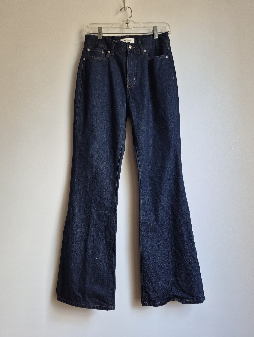 Madewell Curvy Vintage Flare Jeans 26 100% Cotton Dark Wash Retro 70s Academia